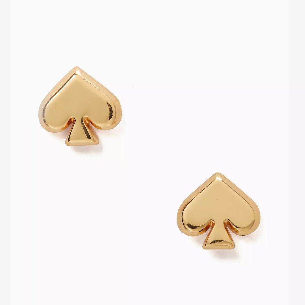 NWT Kate Spade Everyday Spade Gold Metal Studs Stud Earrings NEW
